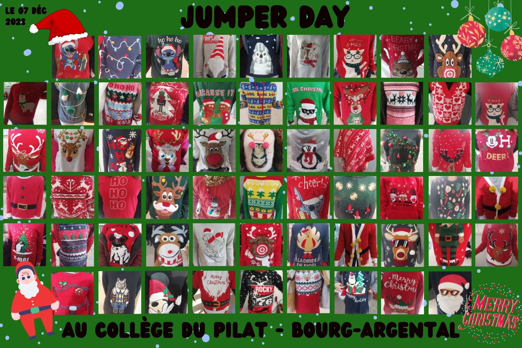 Journée du pull (moche) de Noël, le jeudi 7 décembre 2023